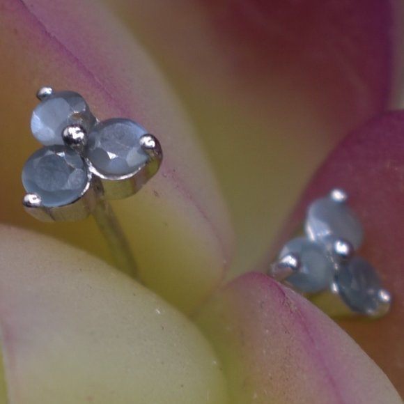 Gemstones, Natural, Luxury, Kismet Gem Houzz Jewelry - Alexandrite Trinity Stud Earrings in Platinum Over Sterling Silver